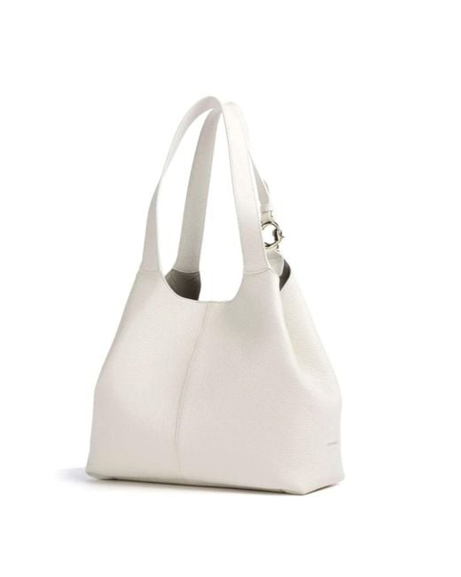 Coccinelle White C-Easy Large Shoulder Bag