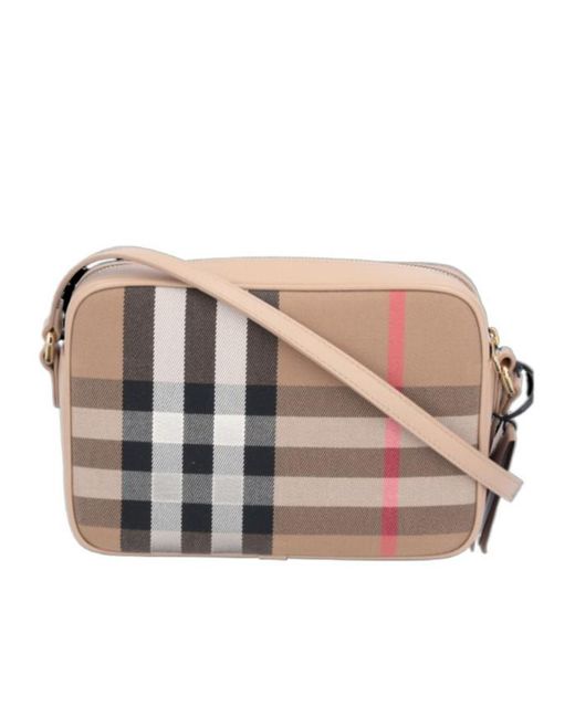 Burberry Gray Plaid Camera Shoulder Bag