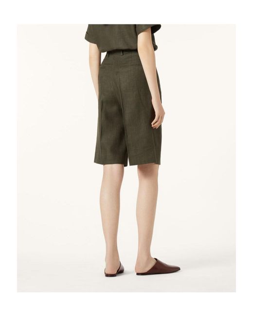Loro Piana Green Belt-Loop Shorts