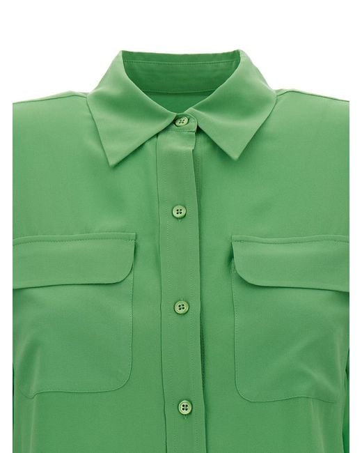 Equipment Green Signature Silk Shirt