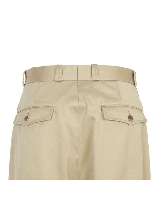 Nanamica Natural Wide-Leg Twill Casual Pants