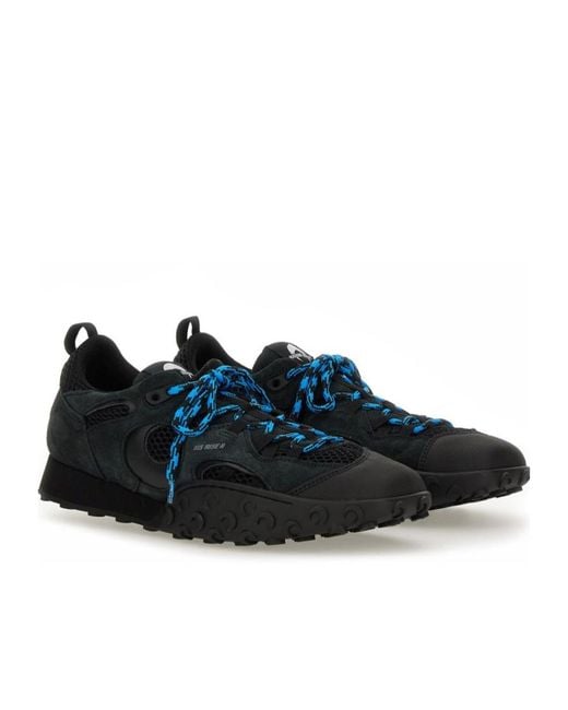 MARINE SERRE Black Metal Free Leather Ms Rise Ii Sneakers
