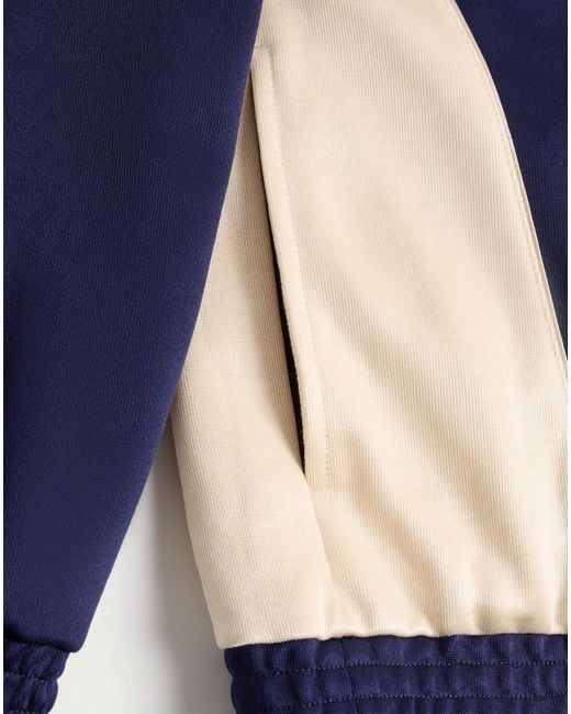 Valentino Blue Zipper And Inlaid Toute La V Print Sweatshirt for men