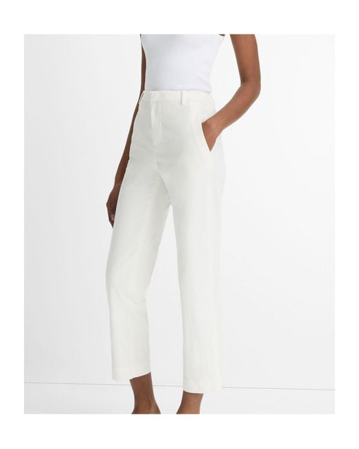 Vince White Belt-Loop Pocket Trousers