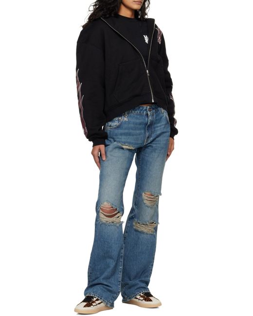 Amiri Brown Printed Bones Lace-Up Sneakers