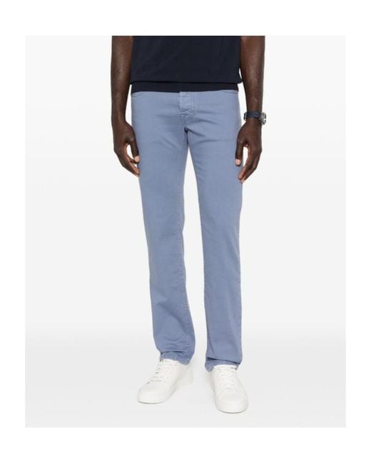 Jacob Cohen Blue Belt Loop Jeans for men