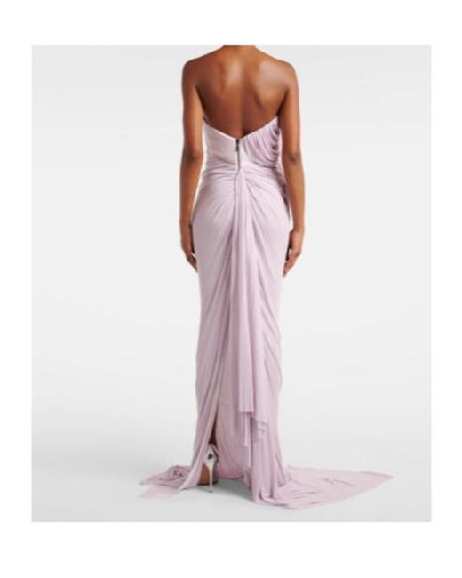 Maticevski Pink Systema Draped Jersey Gown