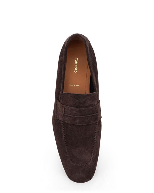 Tom Ford Brown Penny Slot Loafers for men