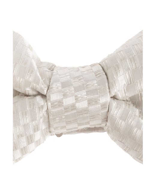 Tom Ford White Checked Bow Tie for men