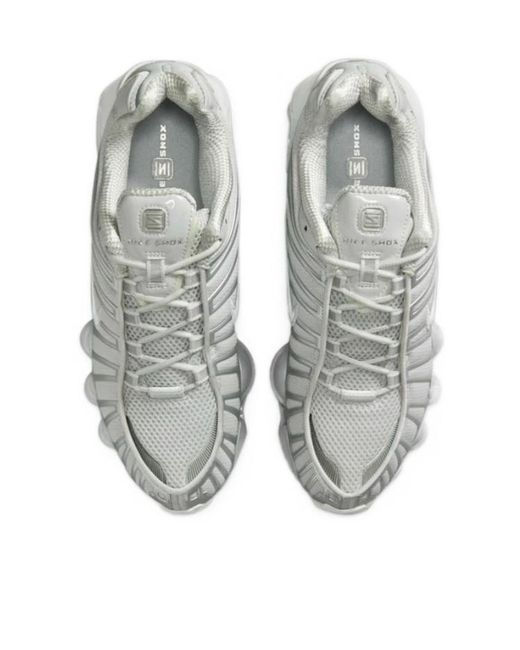 Nike Gray Shox Tl Low-Top Sneakers