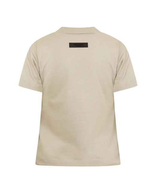 Fear Of God Natural Logo Detail T-Shirt