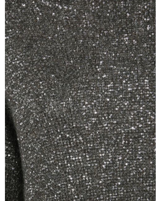 D.exterior Gray Sequined Boatneck Knitwear