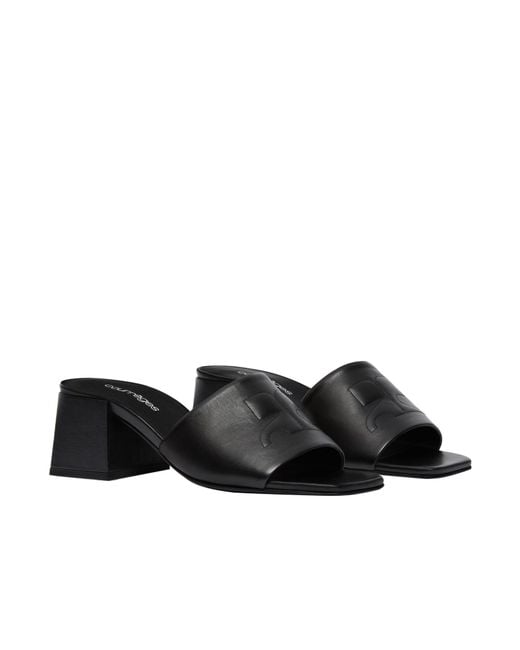 Courreges Black Courrèges Shadow Open-Toe Mules