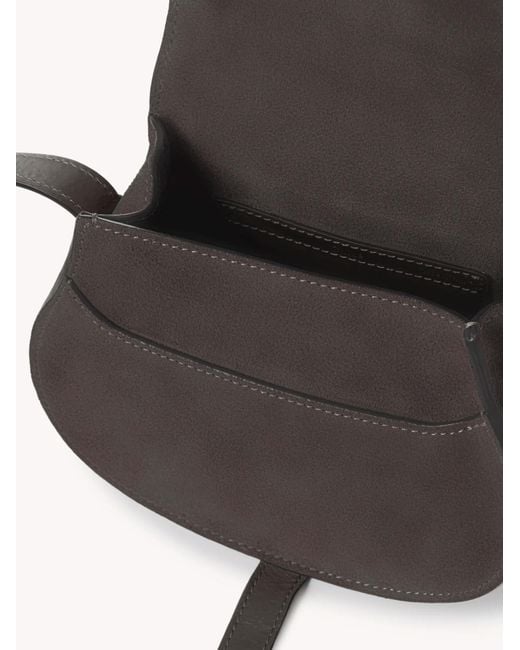 Chloé Gray Chloé Marcie Saddle Small Crossbody Bag