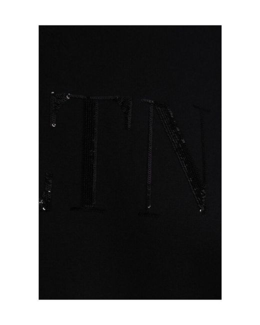 Valentino Black Vltn Print Hoodie