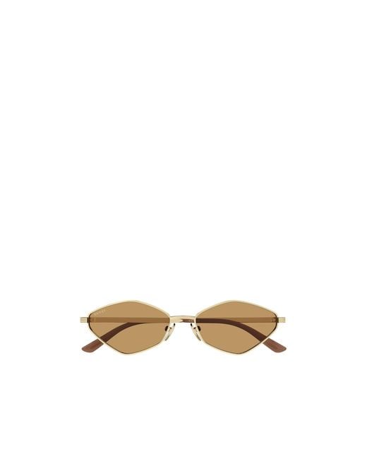 Gucci Metallic Geometric Sunglasses