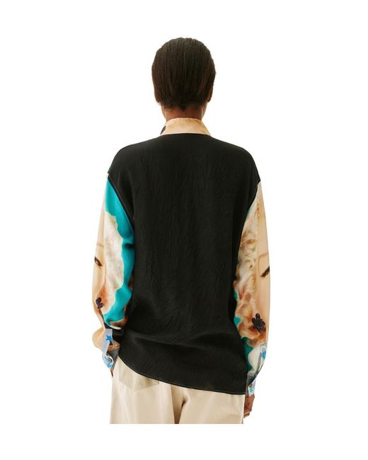 Loewe Blue Marilyn Monroe Print Shirt