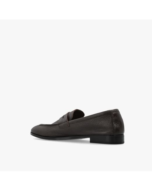 Paul Smith Black Murano Grained Leather Loafers for men
