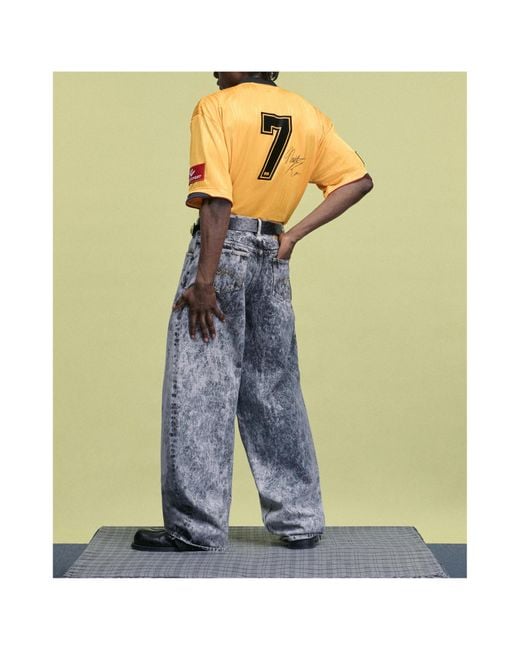 Martine Rose Yellow V-Neck T-Shirt for men