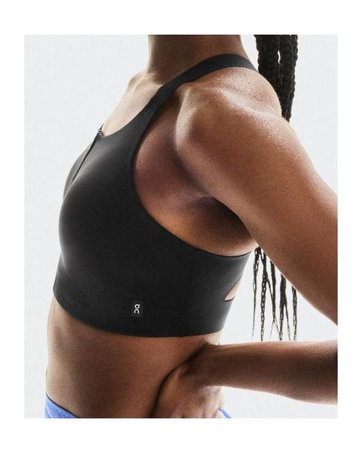 On Shoes Blue Endurance Zip Performance Bra