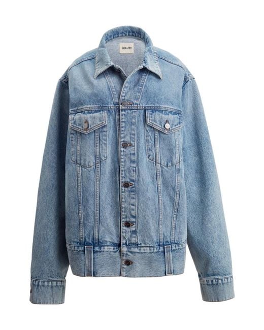 Khaite Blue Buttoned Denim Jacket