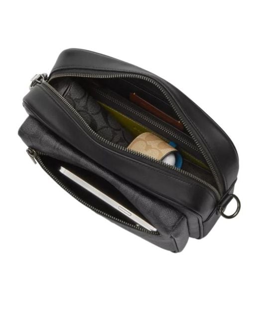 COACH Black Logo Cross-Body Bag for men