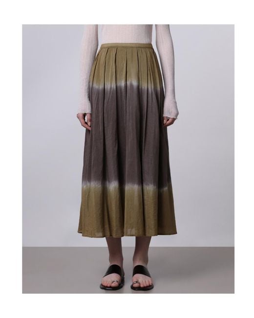 Roberto Collina Multicolor Dip-Dye Midi Skirt