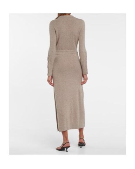 Altuzarra Natural Alice Belted Cashmere Sweater Dress