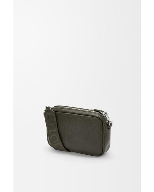Loewe Green Small Leather Pebble Messenger Bag for men