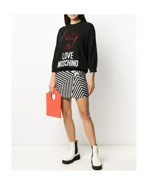 Moschino Black Round Neck Knitted Sweater