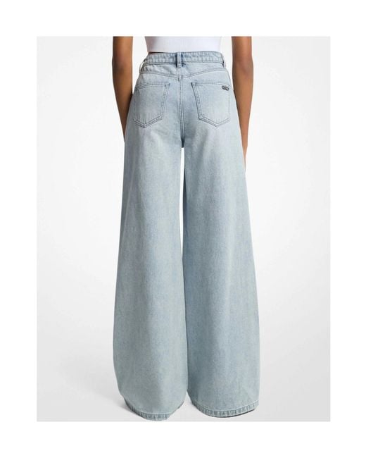 Michael Kors Blue Michael Denim Wide-Leg Jeans