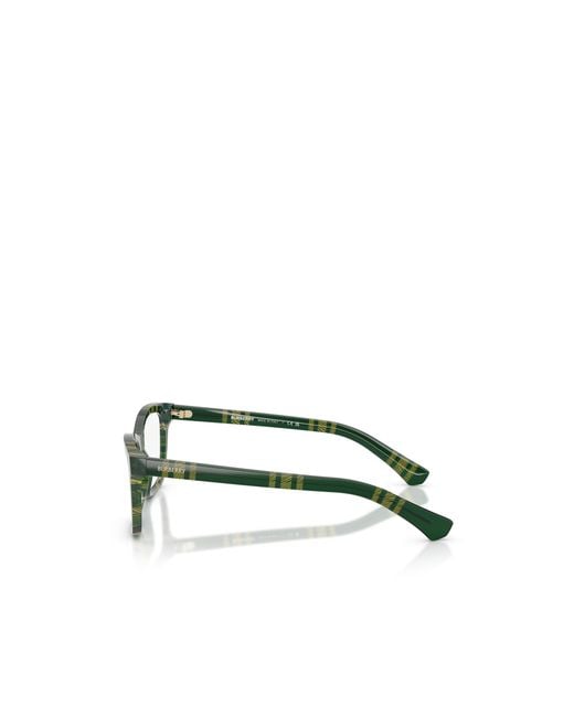 Burberry White Eyewear Rectangle Frame Glasses