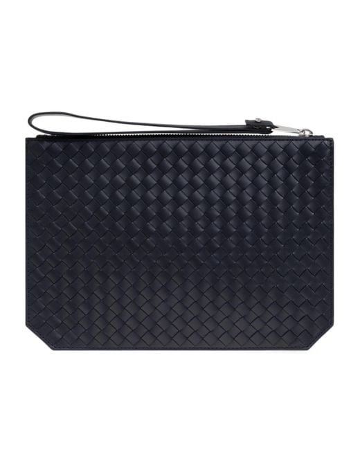Bottega Veneta Blue Zippered Clutch for men