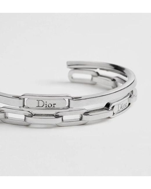 Dior White Link Bangle Set for men