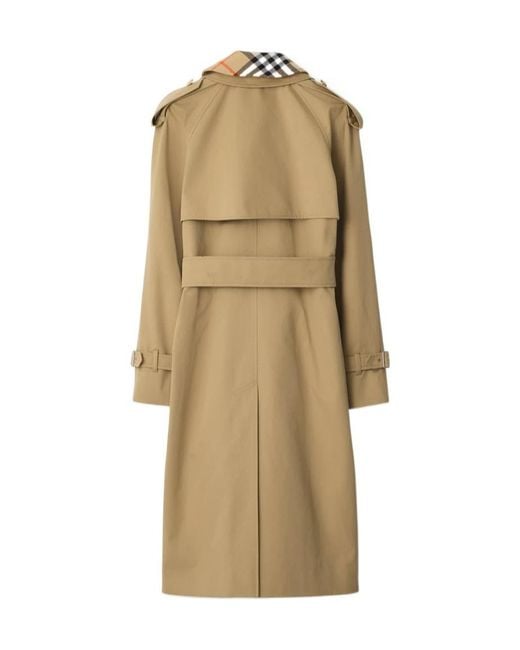Burberry Natural Double Breasted Belted Trench Coat