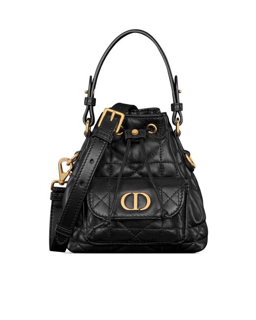 Dior Black Caro Nano Bucket Bag