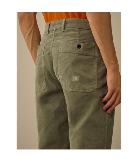 C P Company Green Straight-Leg Pants for men