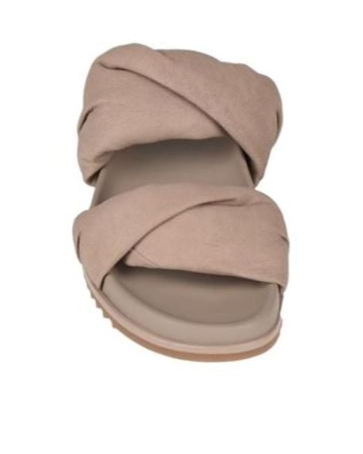 Rick Owens Natural Simple Frosted Leather Sandals