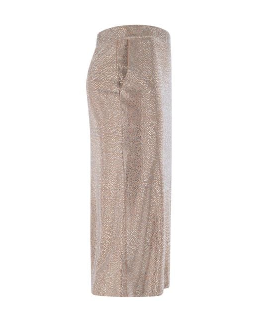 GIUSEPPE DI MORABITO Brown Embellished Midi Skirt