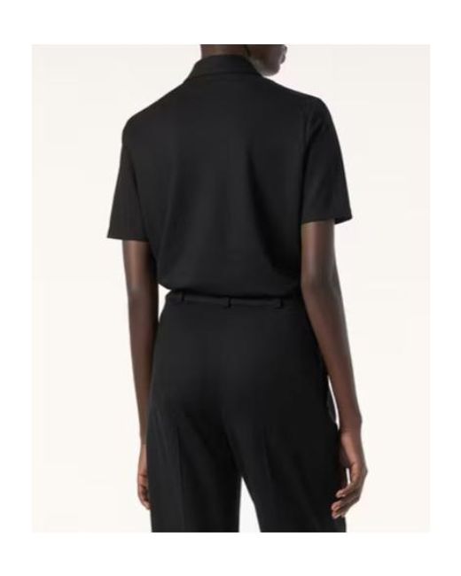 Loro Piana Black Colmegna Wool Polo T-Shirt