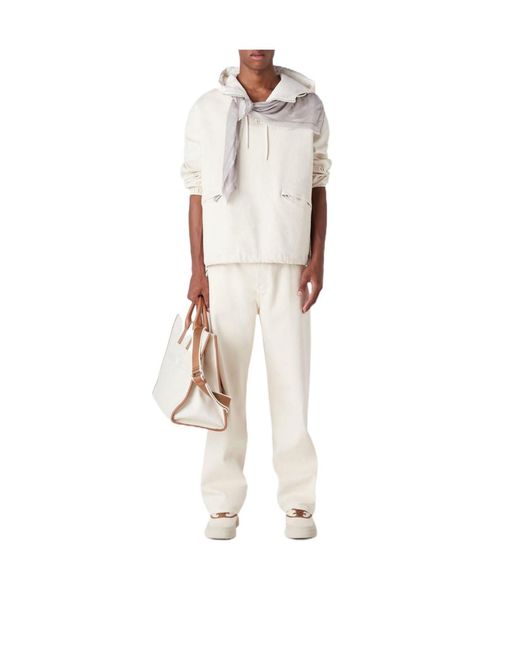 Emporio Armani Pink Quarter Zip Hooded Jacket for men
