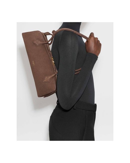 Alaïa Brown Alaïa Le Teckel Medium Shoulder Bag