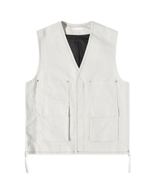 Helmut Lang White Sleeveless Vest for men