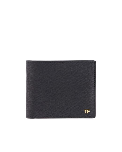 Tom Ford Blue T-Line Classic Bifold Wallet for men
