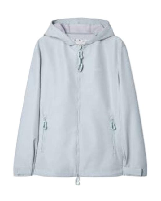 Off-White c/o Virgil Abloh Blue Quote Zip-Up Hooded Windbreaker for men