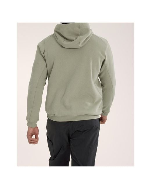 Arc'teryx Gray Emblem Fleece Full Zip Hoody for men