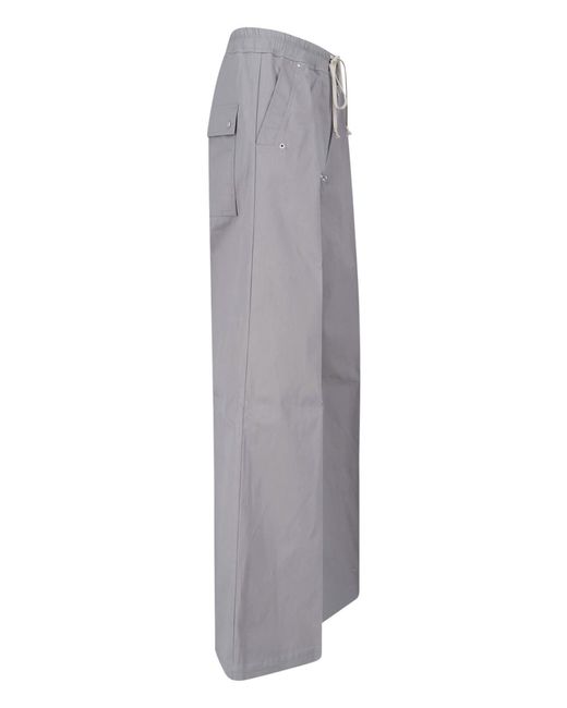 Rick Owens Gray Drawstring Casual Pants for men