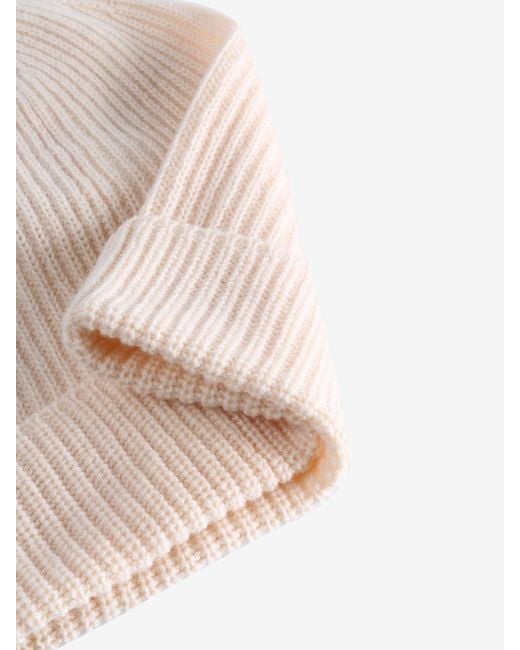 The Elder Statesman Natural Ribbed Beanie Cap for men