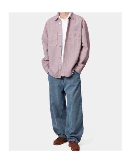 Carhartt Purple Walter Logo Patch Overshirt for men