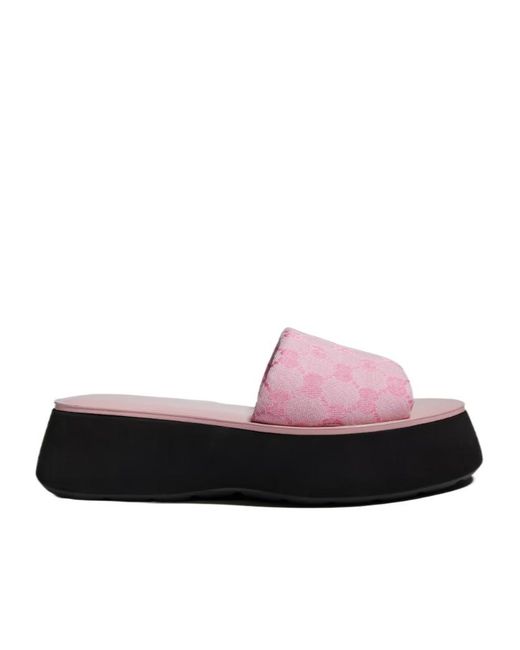 Gucci Multicolor Flatform Slide Sandal